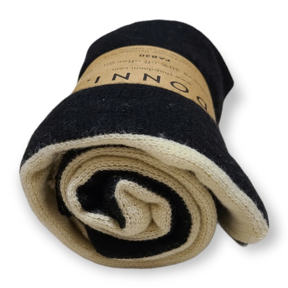 DONNI. tri color blanket scarf with fringe - Picture 7 of 7